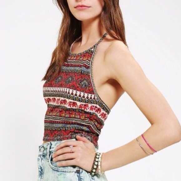 Urban Outfitters Tops - ❤️ UO Boho Elephant Print Halter Crop Top